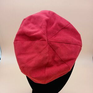 Vintage Ladies Hat Red Small Round Lined